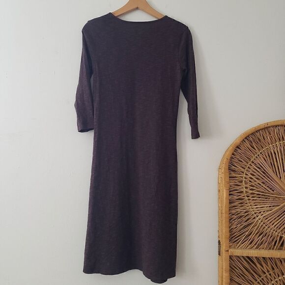 Horny Toad Brown Dress Twist Neck Stretchy S - Picture 2 of 6